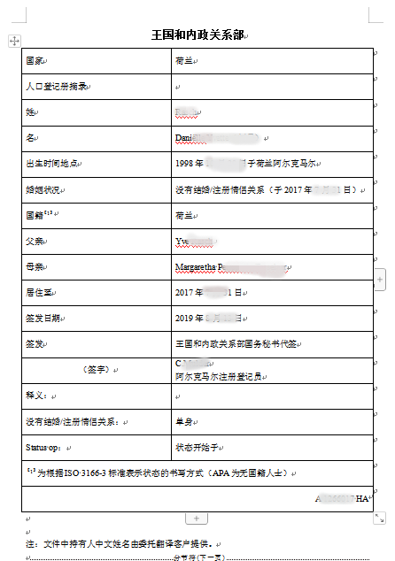 結婚證翻譯