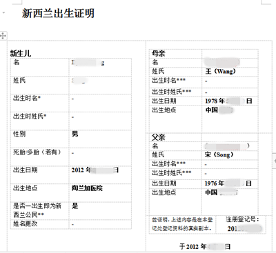 新西蘭出生證明翻譯公司