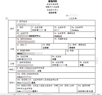 出生證明翻譯公司