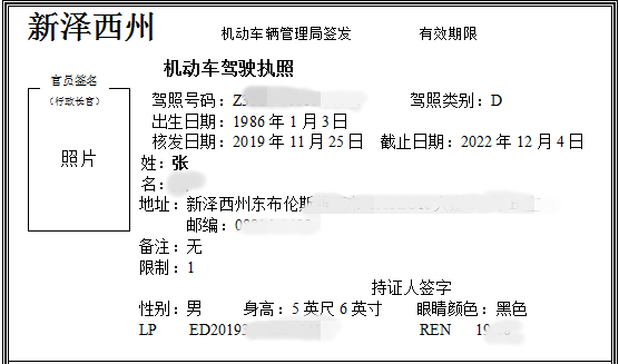 駕照翻譯